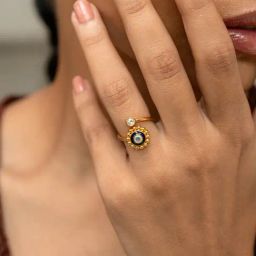 Shaya 92.5 Sterling Silver Urja Front Open Ring for Women-picture-26
