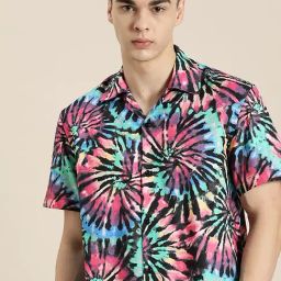 Hancock Pink Regular Fit Print Shirts-picture-29