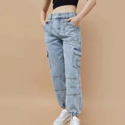 Ginger by Lifestyle Blue Cotton Mid Rise Jeans-image-76