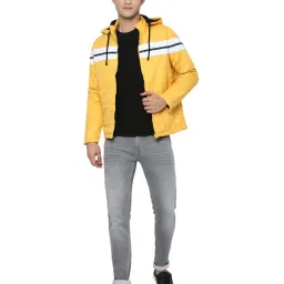 Allen Solly Sport Yellow Regular Fit Colour Block Jacket image 5