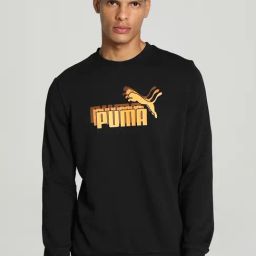 Puma Black Cotton Regular Fit Printed Sweatshirt-picture-28