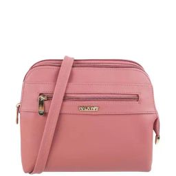 Walkway Peach Synthetic Solid Sling Handbag-image-15