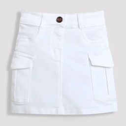 Tiny Girl White Knittend Cotton Denim Shorts-image-14