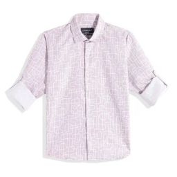 CHARCHIT Boys Lavender Cotton Lycra Printed Shirt-image-82