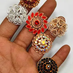 DIVYANSHI COLLECTION Brass American Diamond Finger Ring-52