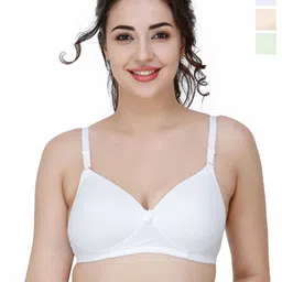 College Girl Pack Of 2 Full Coverage Cut and Sew Lightly Padded T-shirt Bra-image-76