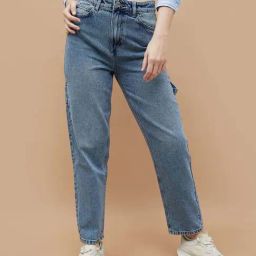 Ginger by Lifestyle Blue Cotton Mid Rise Jeans-image-43