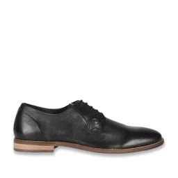 Louis Philippe Men's Black Derby Shoes-image-86