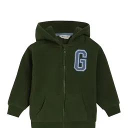 Gant Kids Olive Solid Hoodie-image-7
