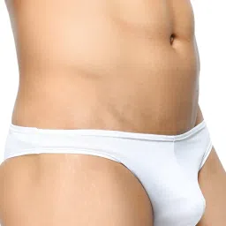 BASIICS by La Intimo White & Black Solid Briefs (Pack of 2) image 3