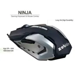 Zebion Ninja Premium Black Gaming Keyboard & Mouse Combo Set with RGB Light image 3