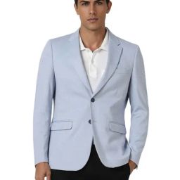 Van Heusen Blue Slim Fit Blazer-picture-4