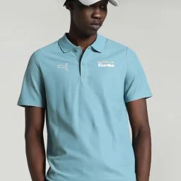 Puma Essentials Bold Blue Cotton Regular Fit Porsche Legacy Motorsport Printed Sports Polo-image-73