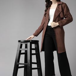 The Roadster Lifestyle Co. Longline Open Front Suede Jacket-5