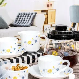 Cello Multicolor Opalware 15pcs Tea Set-image-61