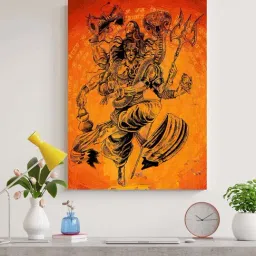 Art Street Engineered Wood Lord Shiva Tandav Stretched Canvas Painting-picture-6