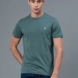 Red Tape Slate Green Cotton Regular Fit T-Shirt-image-9