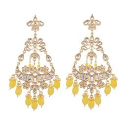 Saraf RS Jewellery Gold Statement Brass Earrings for Women-32