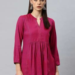 Cottinfab Pink Regular Fit Tunic-picture-18