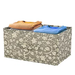 Kuber Industries Beige Printed Non-Woven Wardrobe Storage Organisers With Handle-91