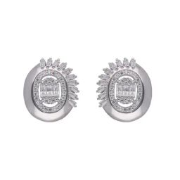 crash.club by CKC Sterling Silver Cubic Zirconia Elegant Brilliance Fancy Stud Earrings-image-46