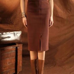 Kazo Brown Regular Fit Skirt-picture-26