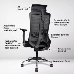 MRC Executive Chairs Eiffel High Back Ergonomic Mesh Office Chair (Eiffel Black) image 2