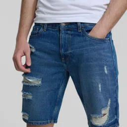 Snitch Men Denim Shorts-image-77