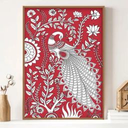 Indian Classic Art Multicolor Canvas Abstract Wall Art-12