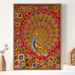 Indian Classic Art Multicolor Canvas Abstract Wall Art-image-83