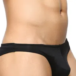 BASIICS by La Intimo Black & Red Solid Briefs (Pack of 5) image 3