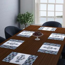 Romee Blue Cotton Ethnic Table Placemats-image-9