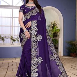 NANDKASHI Embellished Embroidered Saree-picture-43