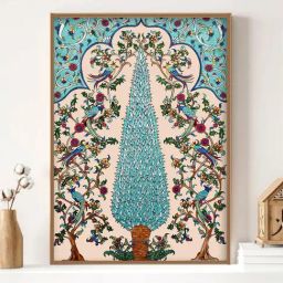 Indian Classic Art Multicolor Canvas Abstract Wall Art-42
