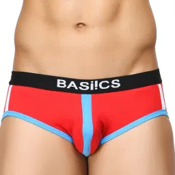 BASIICS by La Intimo Red & Blue Printed Briefs (Pack of 3) image 2