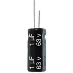 Generic Electrolytic Capacitor 63 V 1 mfd Aluminium Black-image-2