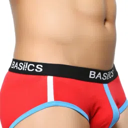 BASIICS by La Intimo Red & Blue Printed Briefs (Pack of 3) image 3