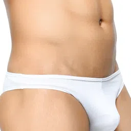 BASIICS by La Intimo White & Red Solid Briefs (Pack of 3) image 3