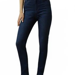 Allen Solly Navy Cotton Plain Jeans-image-93