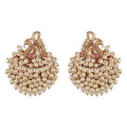 Saraf RS Jewellery White Statement Brass Earrings for Women-image-8