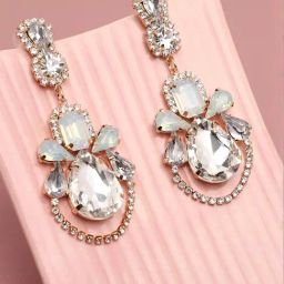 Sohi Gold Plated Party Designer Stone Drop Earrings-5