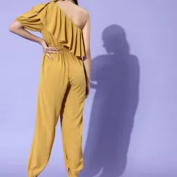 KASSUALLY Yellow Maxi Basic Jumpsuit image 2