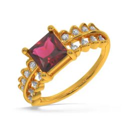 Kisna Diamond & Gold Jewellery Noelle 14k (585) Diamond & Gold Ring For Women-image-34