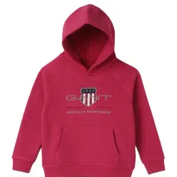 Gant Kids Pink Embroidery Hoodie-image-76