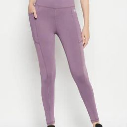 Clovia Purple Active Tights-image-38