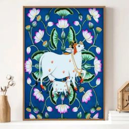 Indian Classic Art Multicolor Canvas Abstract Wall Art-image-85