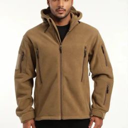 Mountmiller Coyote Full Sleeve Hooded Neck 10 Zip Outpost Superbond Jacket-image-71