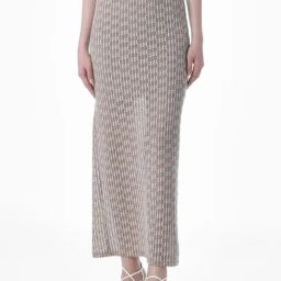 Only Grey Polyester Woven Design High Rise Skirt-picture-12