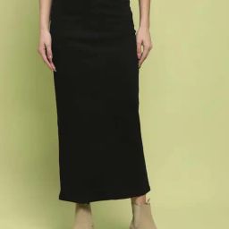 MADAME Black Cotton Skirt-picture-34