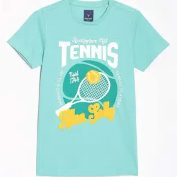 Allen Solly Kids Green Embroidered T-Shirt-image-53